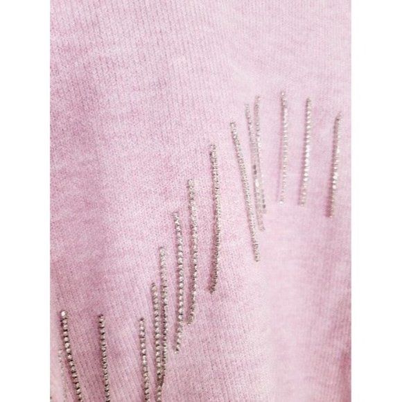 Broadway 38 Balloon Sleeves Rhinestone Fringe Sweater - Picture 3 of 8